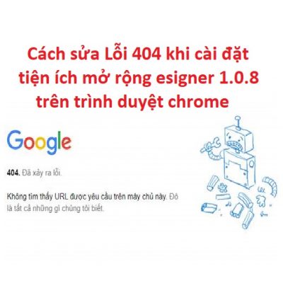 Cách sửa lỗi 404 khi cài esigner